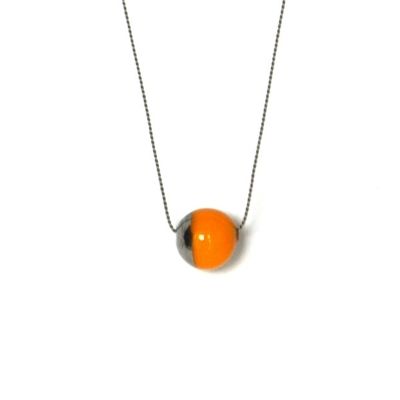 Glass Ball & Platinum Silk Necklace - Image 4