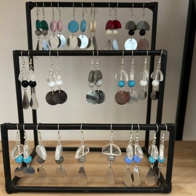 Sunrise & Sphere Metal Earrings