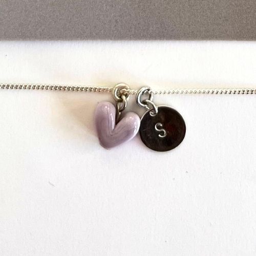 Sterling Silver Disk Letter Charm - Image 4